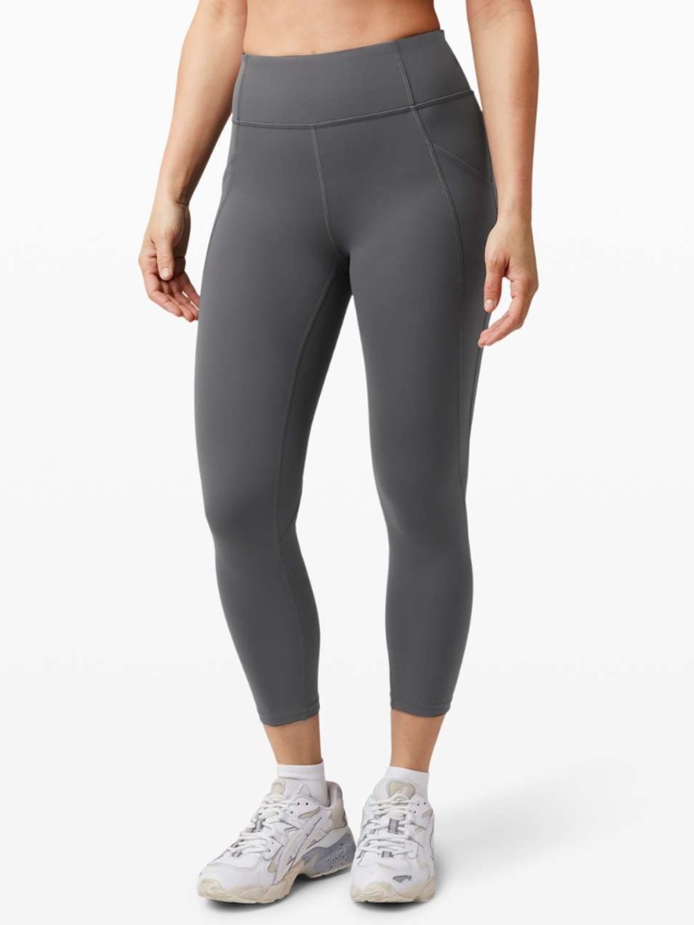 Lululemon Time To Sweat Crop 23" - Graphite Grey (4)